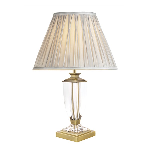 (image for) Laura Ashley Carson Small Table Lamp Antique Brass & Crystal Base Only